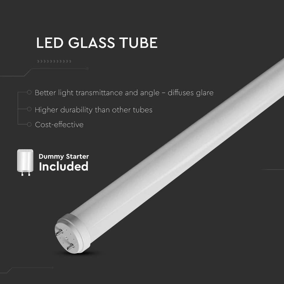 LED TUBO T8 9W 60 CM G13 VETRO TUBO 3000K 25PZ/BOX