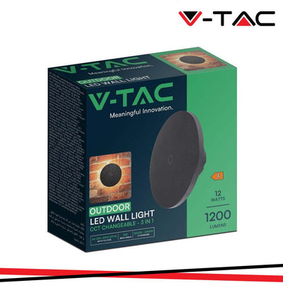 12W LAMPADA LED DA MURO CORPO NERO DIMMERABILE 3IN1
