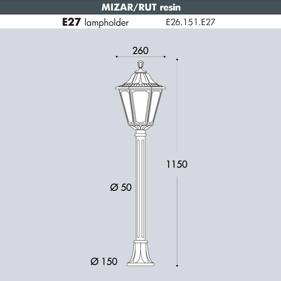 MIZAR/RUT NERO TRASP E27 8,5W  CCT