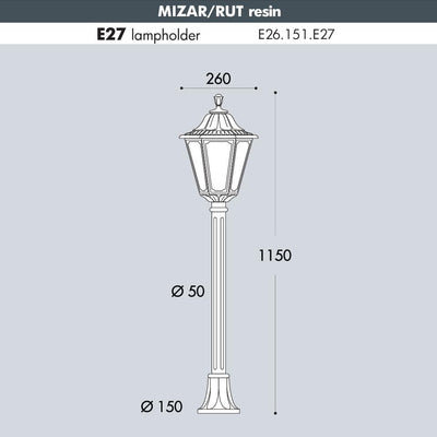 MIZAR/RUT NERO TRASP E27 8,5W  CCT