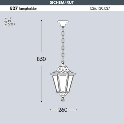 SICHEM/RUT NERO TRASP E27