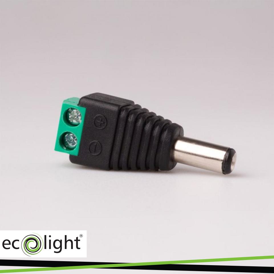 DC 2.1/5.5 PLUG WITH QUICK CONNECTOR FOR MONO LED STRIPS