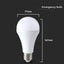 LED LAMPADINA 12W E27 A80  PLASTICA LAMPADA DI EMERGENZA 4000K