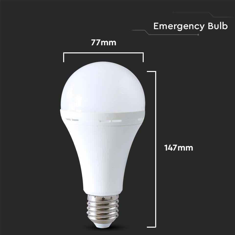 LED LAMPADINA 12W E27 A80  PLASTICA LAMPADA DI EMERGENZA 4000K