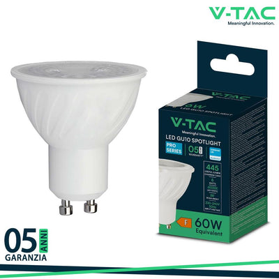 LED LAMPADA SAMSUNG CHIP - GU10 6W PLASTICA SMD WITH LENS 3000K