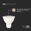 LED LAMPADA SAMSUNG CHIP - GU10 6W PLASTICA SMD WITH LENS 3000K