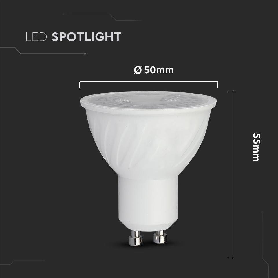 LED LAMPADINA SAMSUNG CHIP GU10 6W  RIPPLE PLASTICA 110  D 6400K