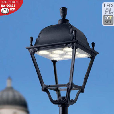 PIETRO PIATTO NERO TRASP LED GX53 80W CCT