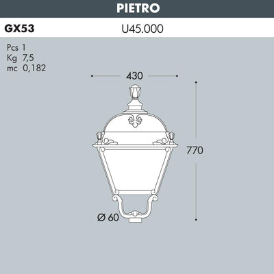 PIETRO PIATTO NERO TRASP LED GX53 80W CCT