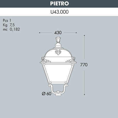 PIETRO NERO TRASP POWER LED E27 60W 4000K