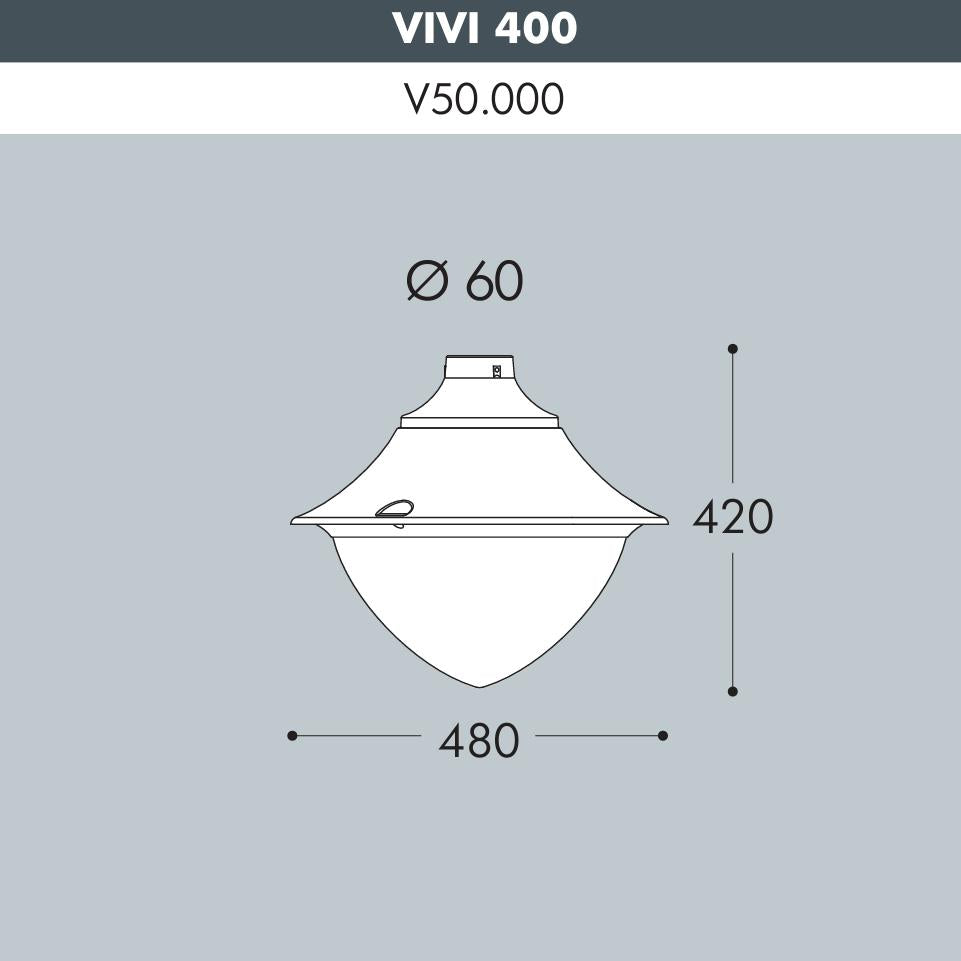 VIVI 400 GRIGIO TRASP POWER LED E27 50W 4000K