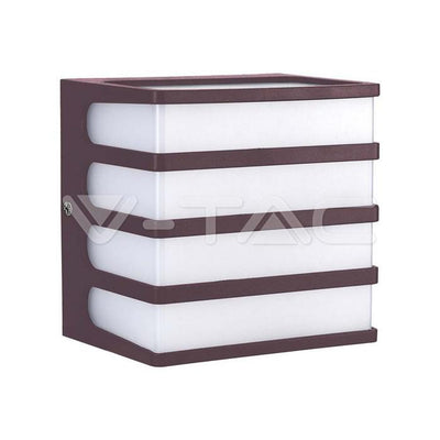 8W LAMPADA LED DA MURO CORPO MARONE IP65 3000K