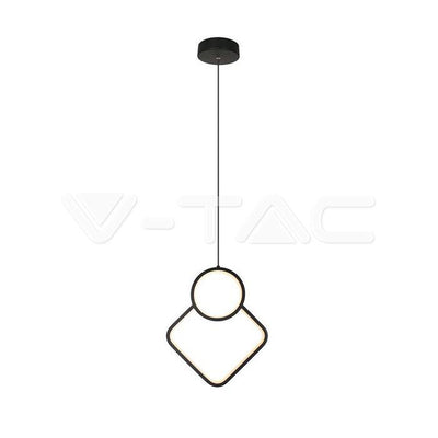 12W LED LAMPADA A SOSPENSIONE IN METALLO DI DESIGN 280 X 1800MM CORPO NERO 4000K