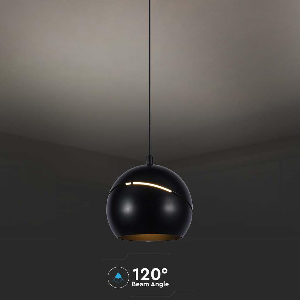 8.5W LED LAMPADA A SOSPENSIONE   180 CORPO NERO 3000K