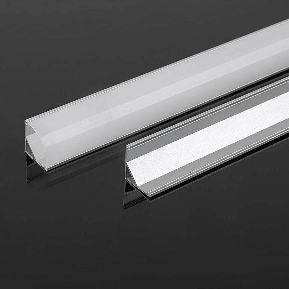 LED PROFILO IN ALUMINIO PER STRISCIA2000X15.8X15.8MM MILKY