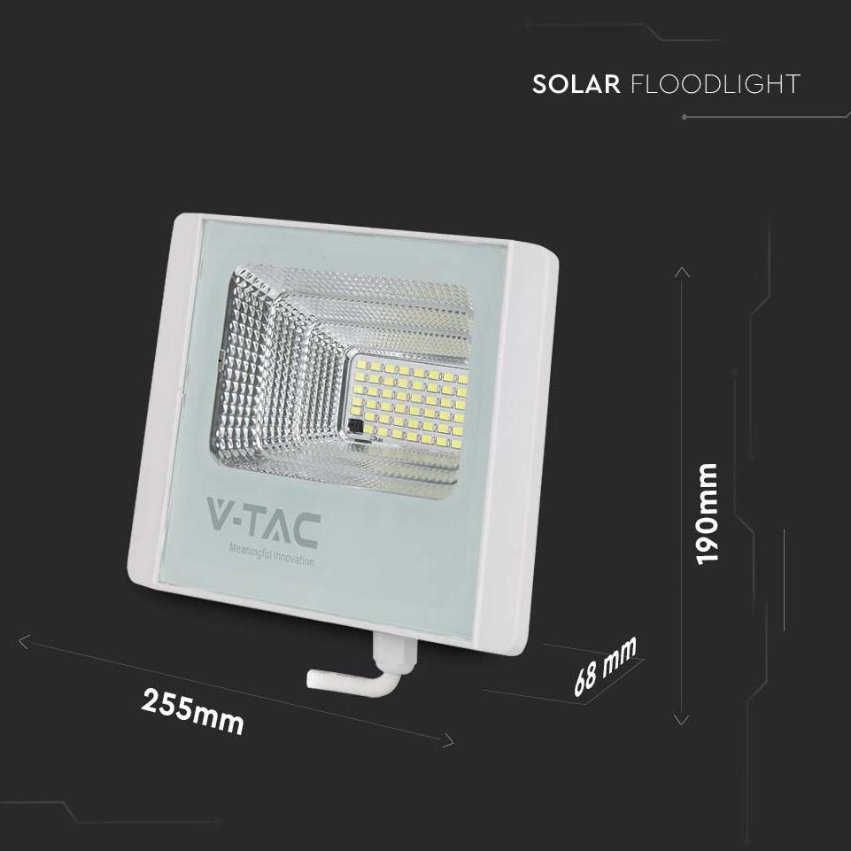 20W LED PROIETTORE SOLARE 6400K CORPO BIANCO