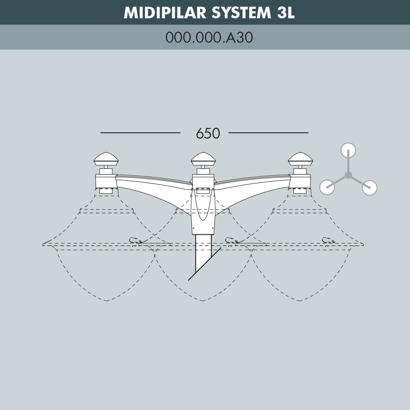 MIDIPILAR SYSTEM 3L GRIGIO