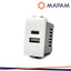 PRESA USB 5V=2.4A A+C T1 ART 833B BIANCO