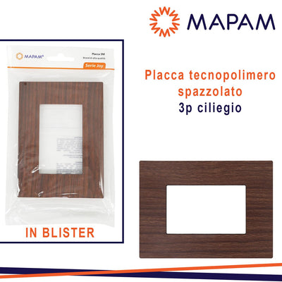 PLACCA TECNOPOLIMERO SPAZZOLATO 3P JOY T3 IN BLISTER