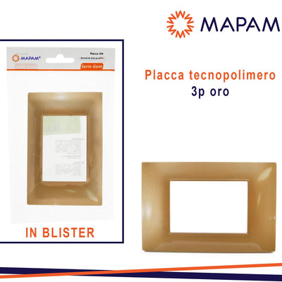 PLACCA 6003-12 3P ORO/VMR-PLN  T2 IN BLISTER