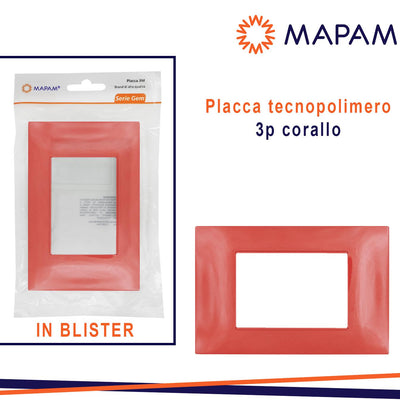 PLACCA 6003-15 3P CORALLO/VMR-PLN IN BLISTER