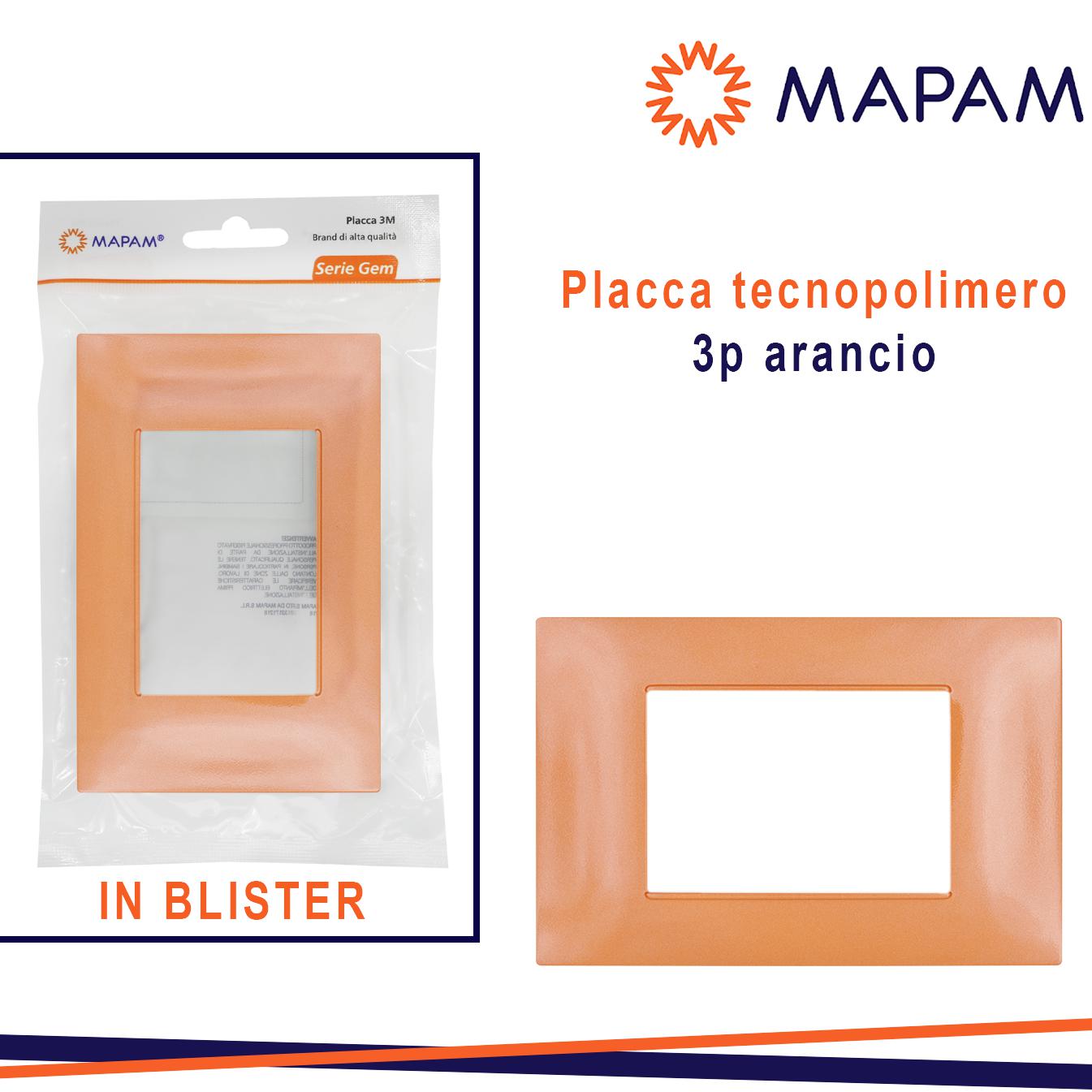 PLACCA 6003-16 3P ARANCIO/VMR-PLN IN BLISTER