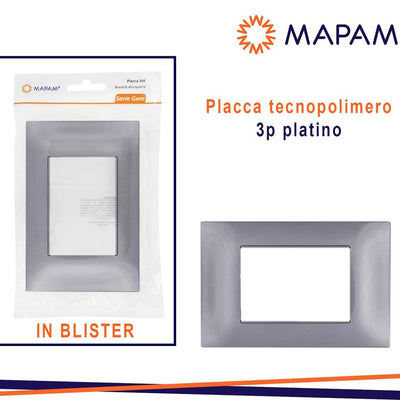 PLACCA 6003-20 3P PLATINO/VMR-PLN IN BLISTER