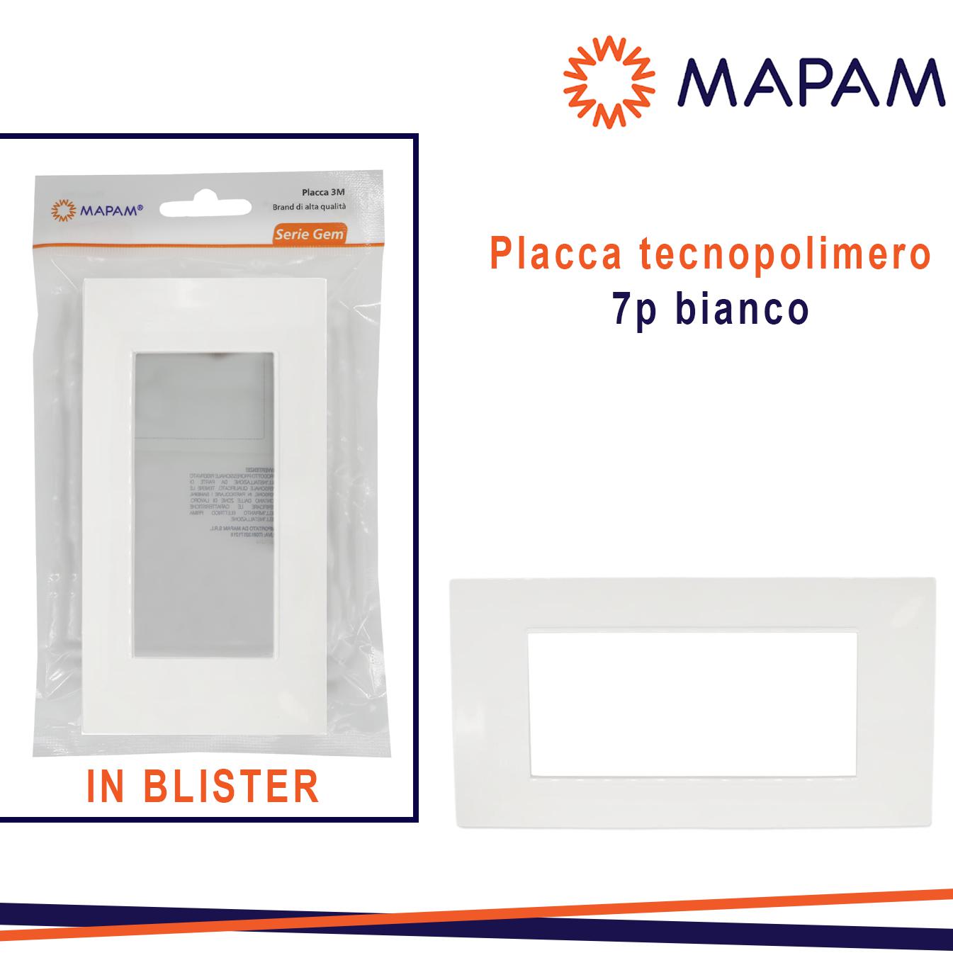 PLACCA 6007-01 7P BIANCO/VMR-PLN IN BLISTER