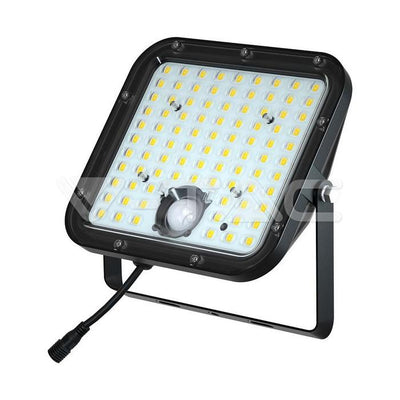 30W LED PROIETTORE SOLARE LIFEPO BATTERY 3.7V CORPO NERO 4000K