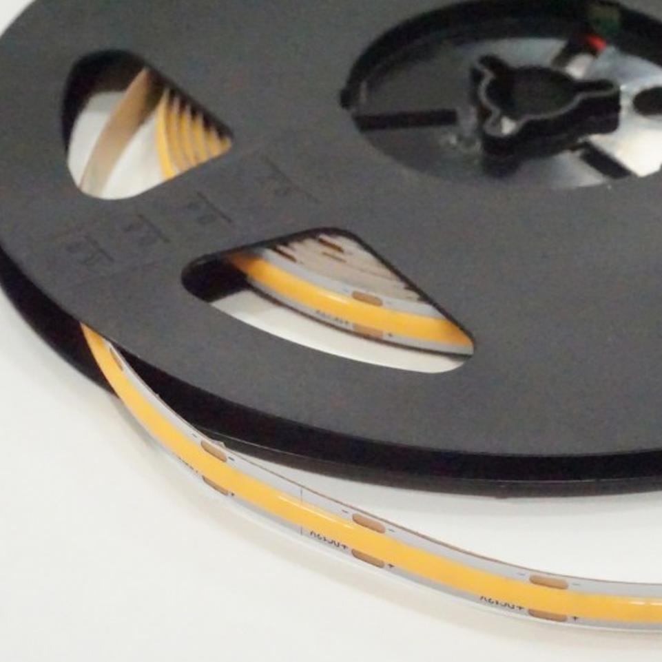 STRISCIA LED COB 480 LED 9W GIALLO IP20 BOBINA DA 5MT