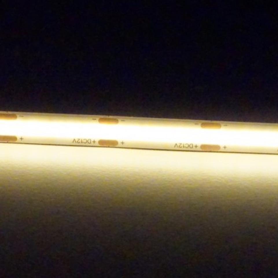 STRISCIA LED COB 480 LED 9W GIALLO IP20 BOBINA DA 5MT