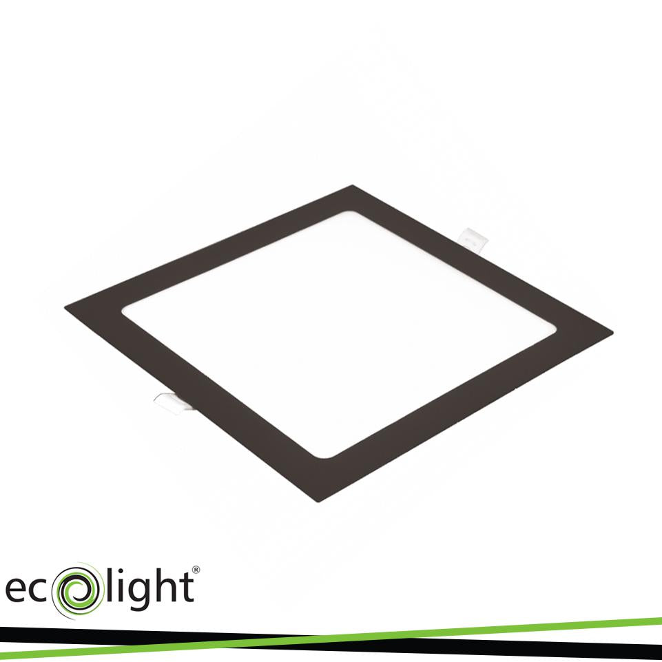 INCASSO P/T QUADRATO 216X216 18W 4000K 1400LM NERO