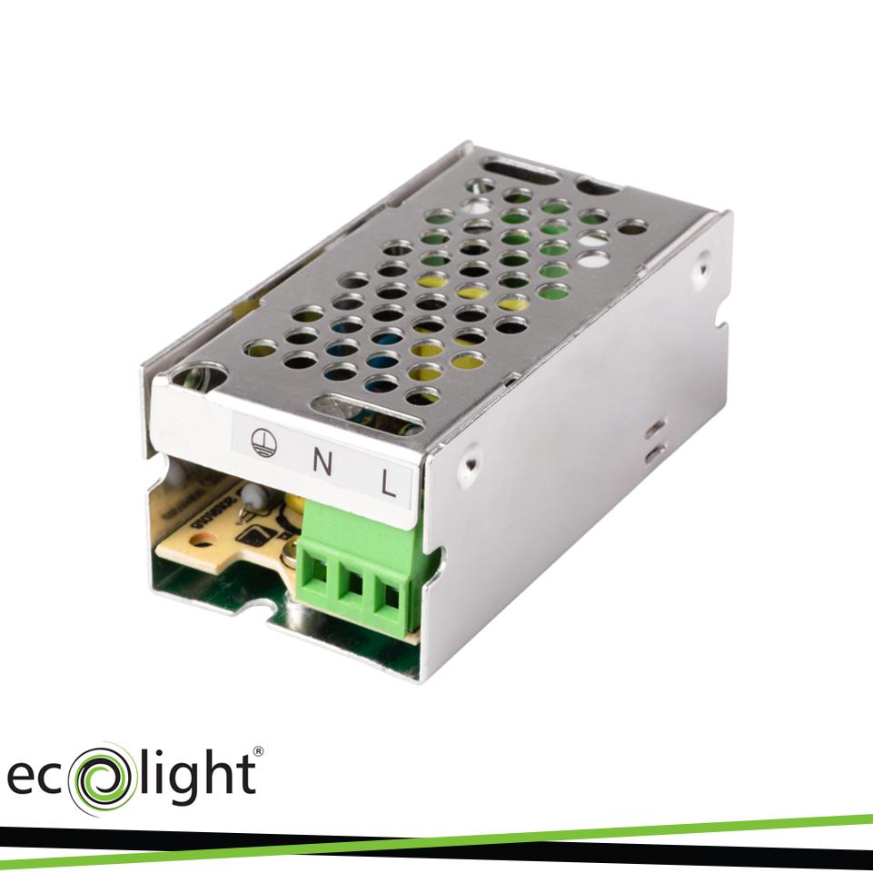 ALIMENTATORE LED 15W 12V 1.25A IP20 SLIM 70X39X31