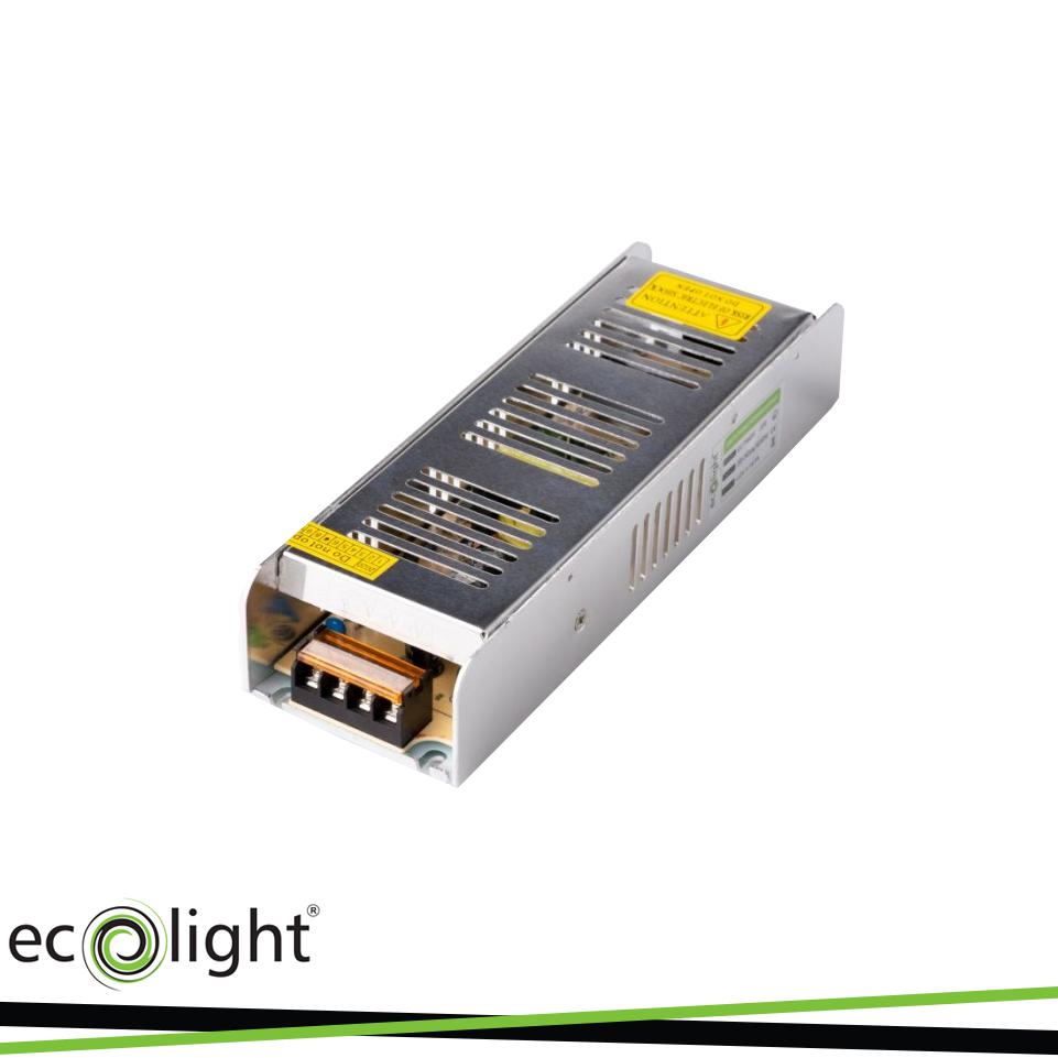 ALIMENTATORE LED 200W 12V 17A  IP20 SLIM 224X69X40