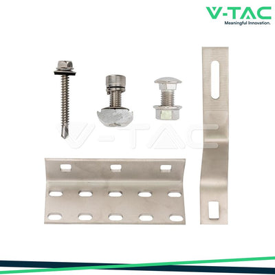 GANCI REGOLABILE PER FISSAGGIO PANNELI SET 5PCS LEGNO/CEMENT