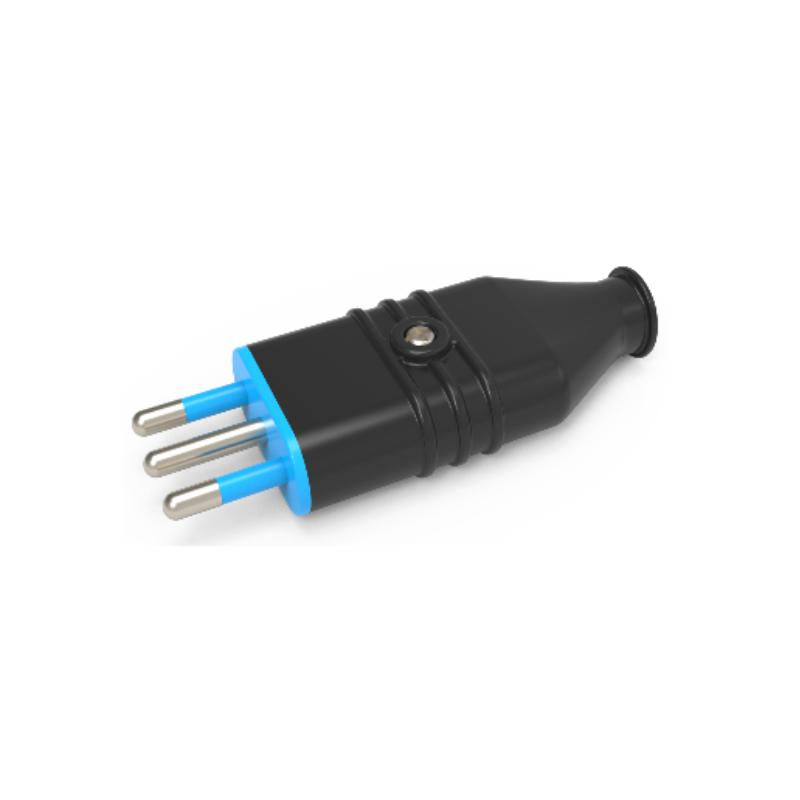 SPINA ANTISCHIACCIAMENTO 10A 2P+T IN PVC, NERA SFUSO