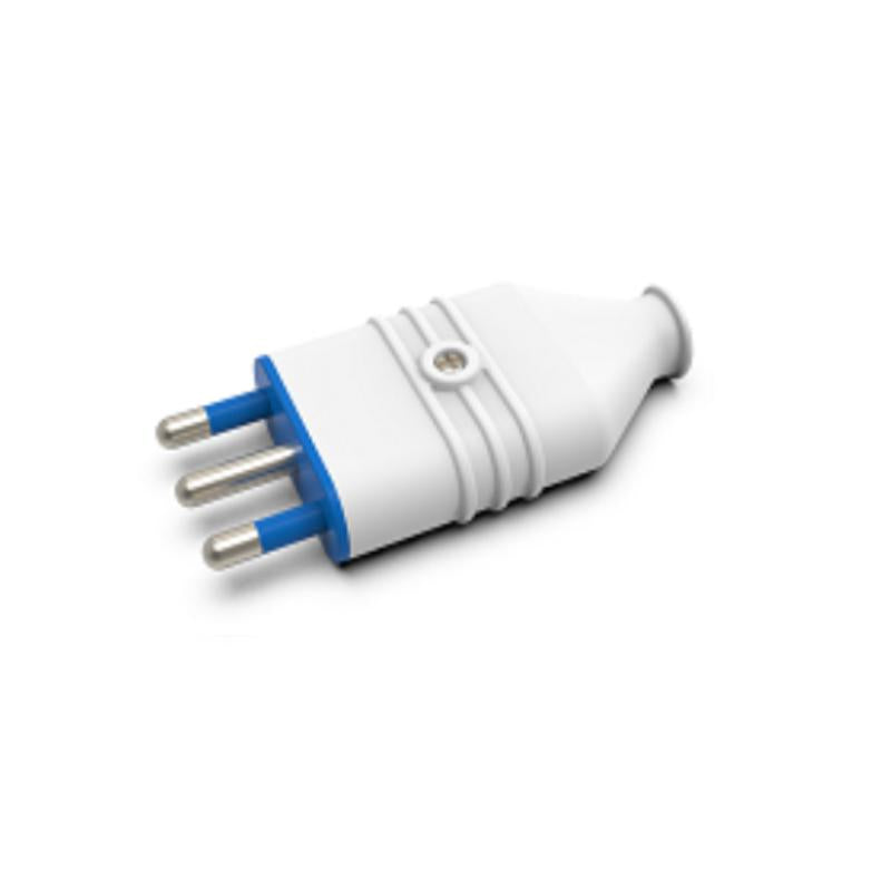 SPINA ANTISCHIACCIAMENTO 16A 2P+T IN PVC BIANCA SFUSA