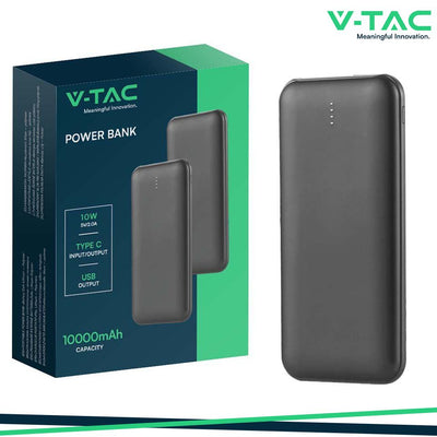 10000MAH POWER BANK 2A 30CM TYPE C CABLE-BLACK