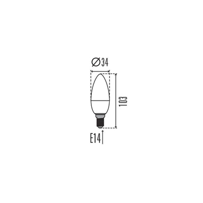 LAMPADINA LED IQ-LED C35E14 3,4W-CW - KANLUX
