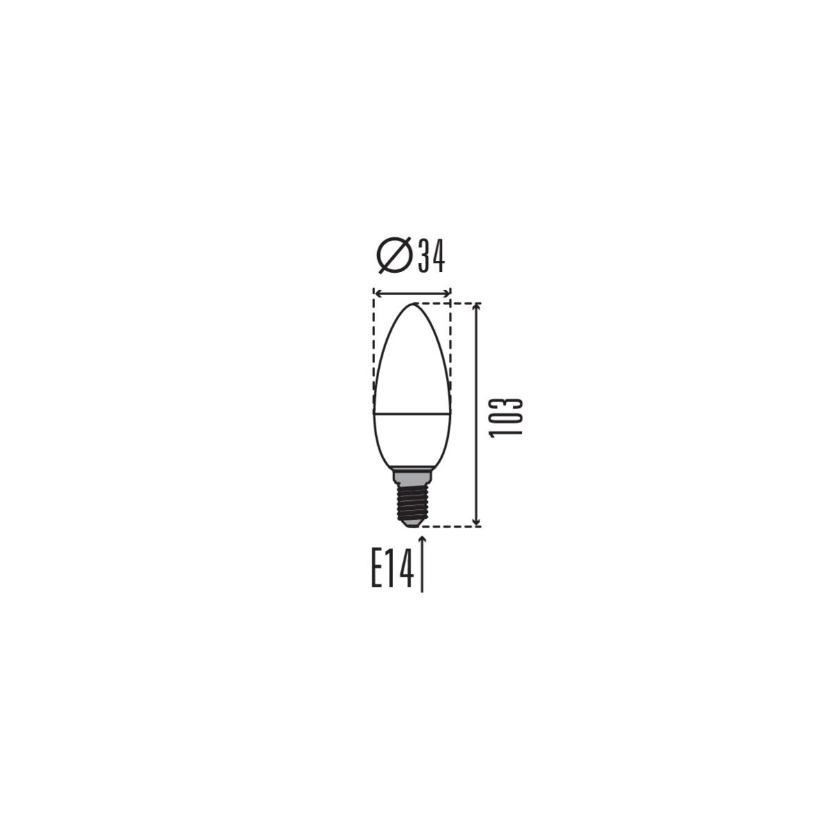 LAMPADINA LED IQ-LED C35E14 3,4W-NW - KANLUX