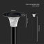 15W LED LAMPADA LED SOLARE DA TERRA LIFEPO4 BATTERIA 6000MAH 6000K+4000K NERO
