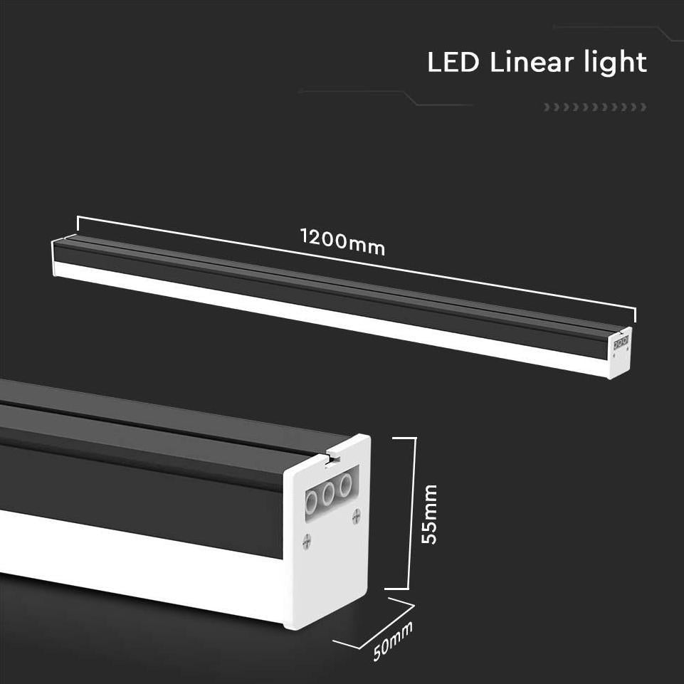 40W LED LINEAR LIGHT CORPO NERO 6500K