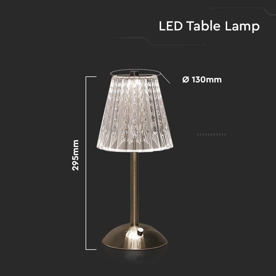 3W LED TABLE LAMP 3IN1 NICKLE SAND
