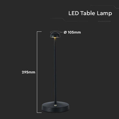 1.6W LED LAMPADA LED DA TAVOLO  NERA 3IN1