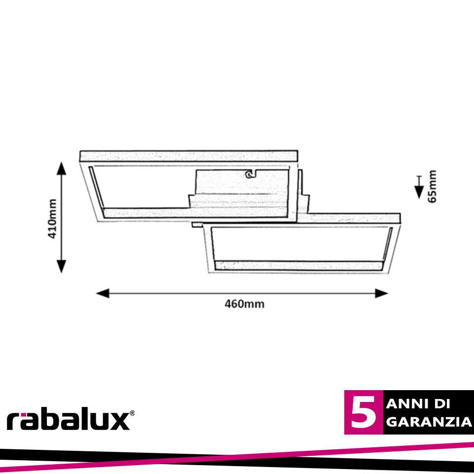 LUDANO,IND.CEIL. LED40W, L46X41CM