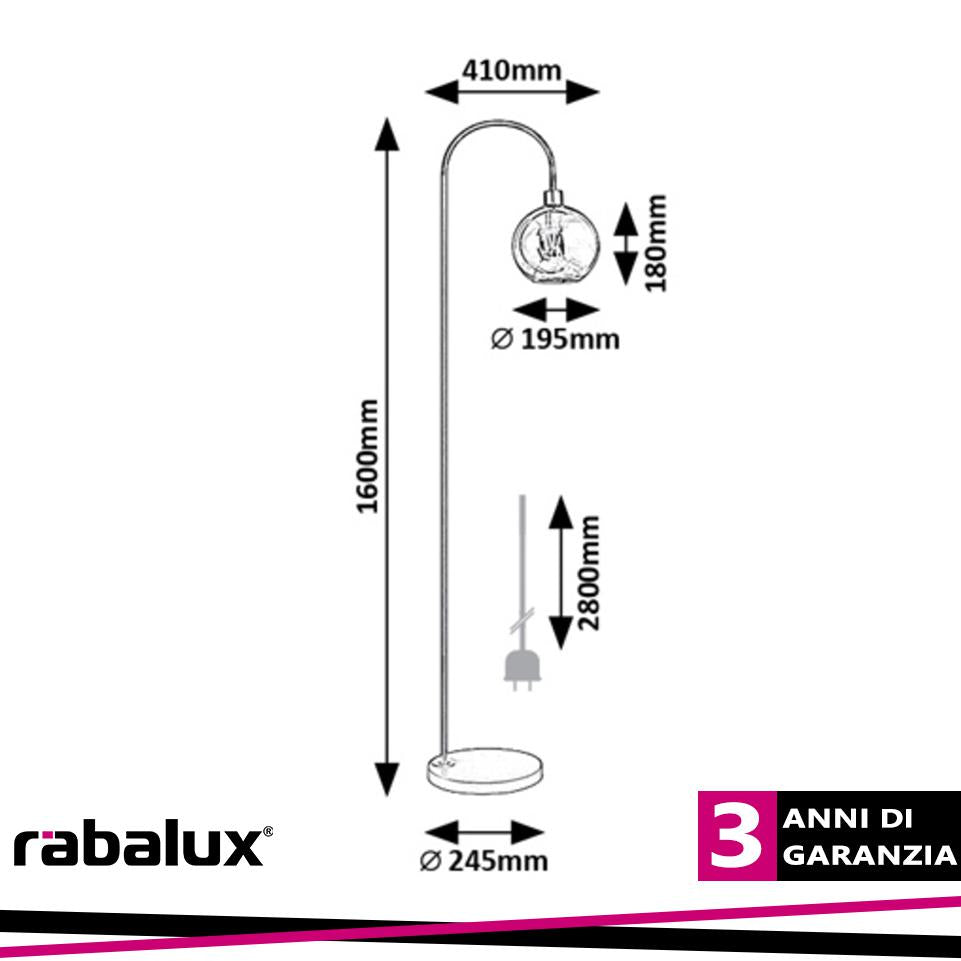 RICARDO,IND.FLOOR, E27 1XMAX40W, H160CM