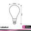 FIL. LED, E14 G45, 6W, 850LM,  3000K