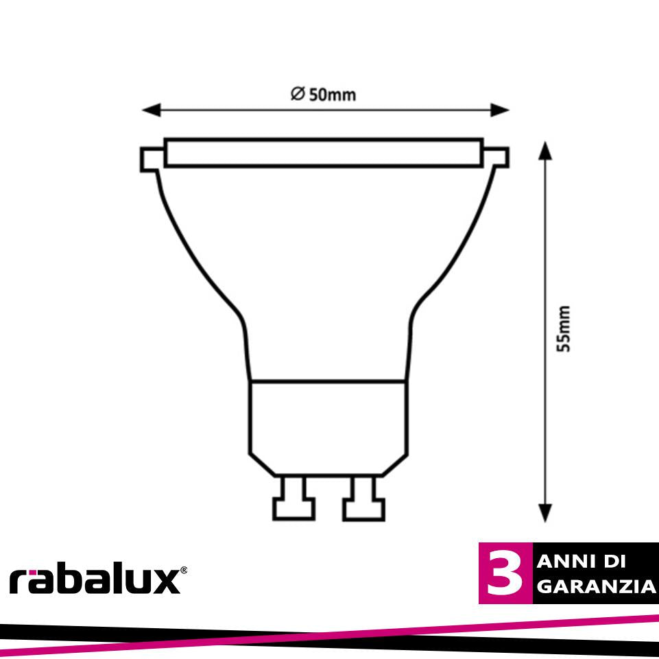 SMD LED, GU10, 6W, 500LM, 3000K