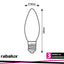 FIL. LED, E14 C37, 4W, 500LM, 2700K