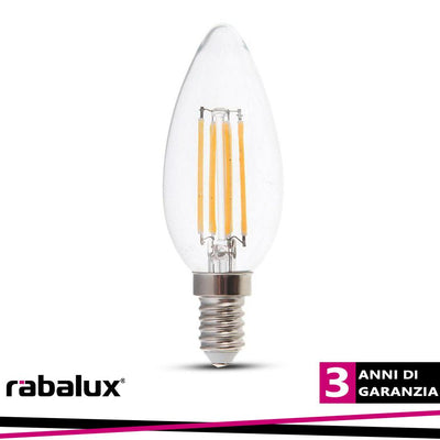 FIL. LED, E14 C37, 4W, 500LM, 4000K